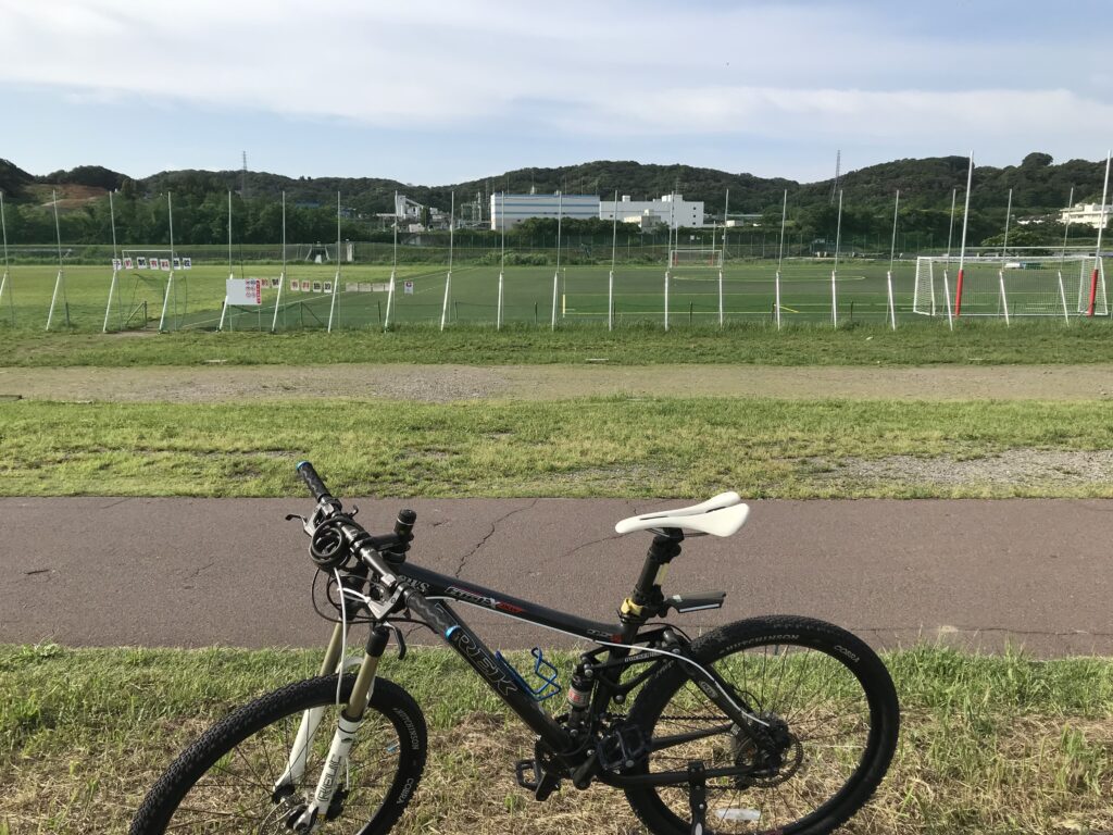 自転車で 写真